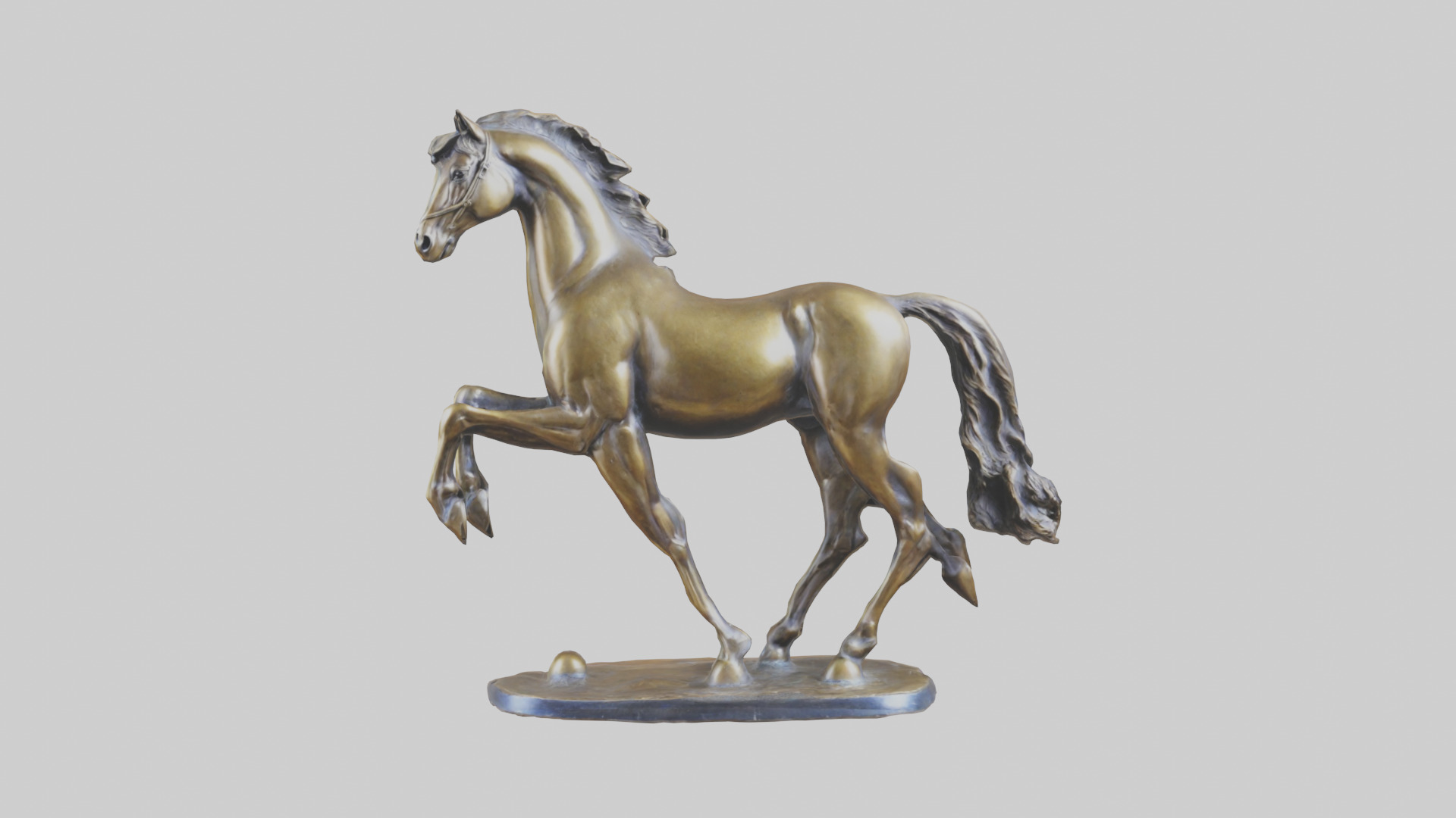 Bronze Horse statue model 3D model_9