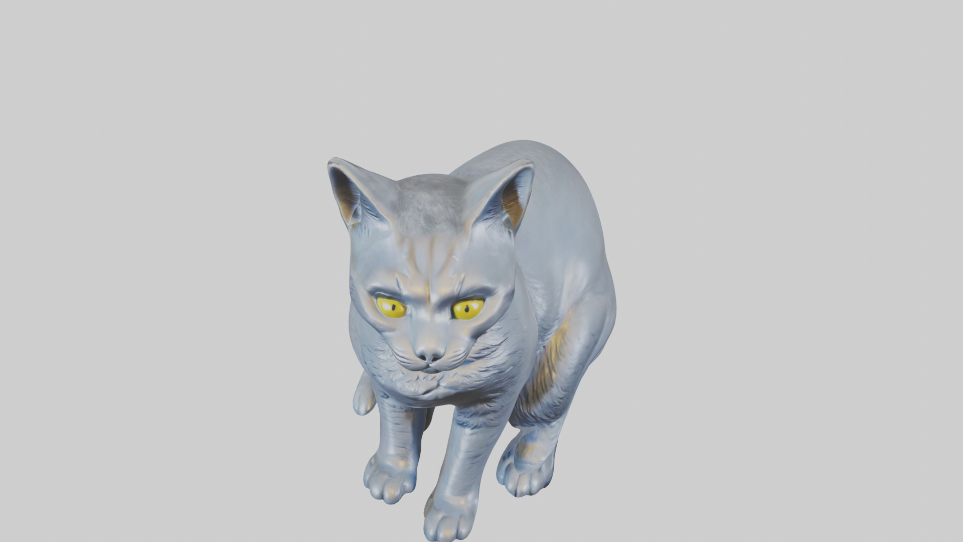 British Shorthair Cat statue model 3D model_16