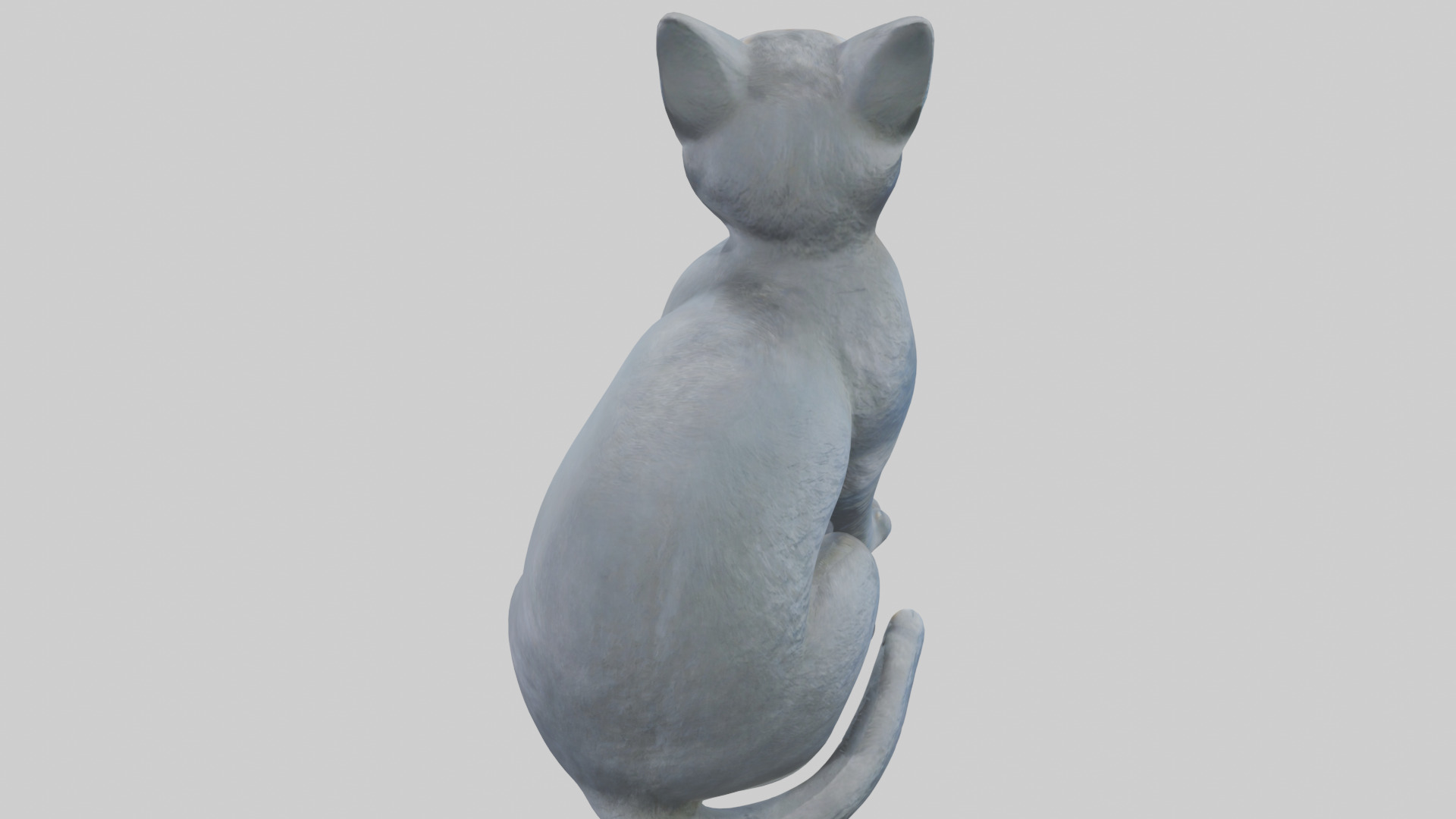 British Shorthair Cat statue model 3D model_15