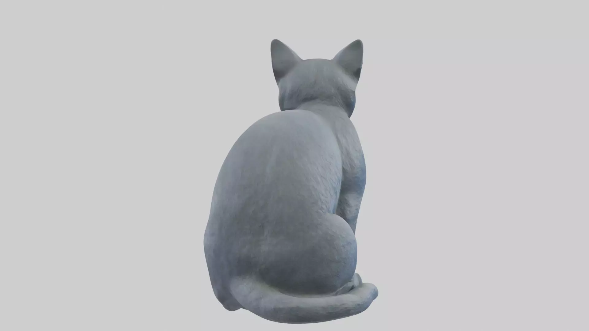 British Shorthair Cat statue model 3D model_0