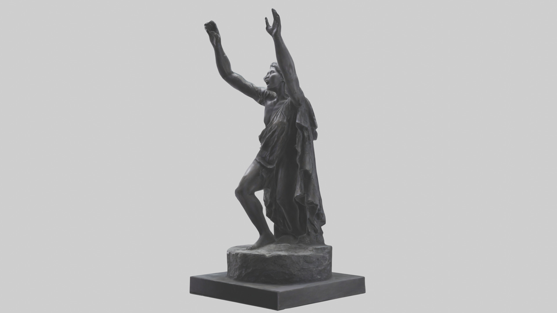 Breaking Through Darkness statue model 3D model_10