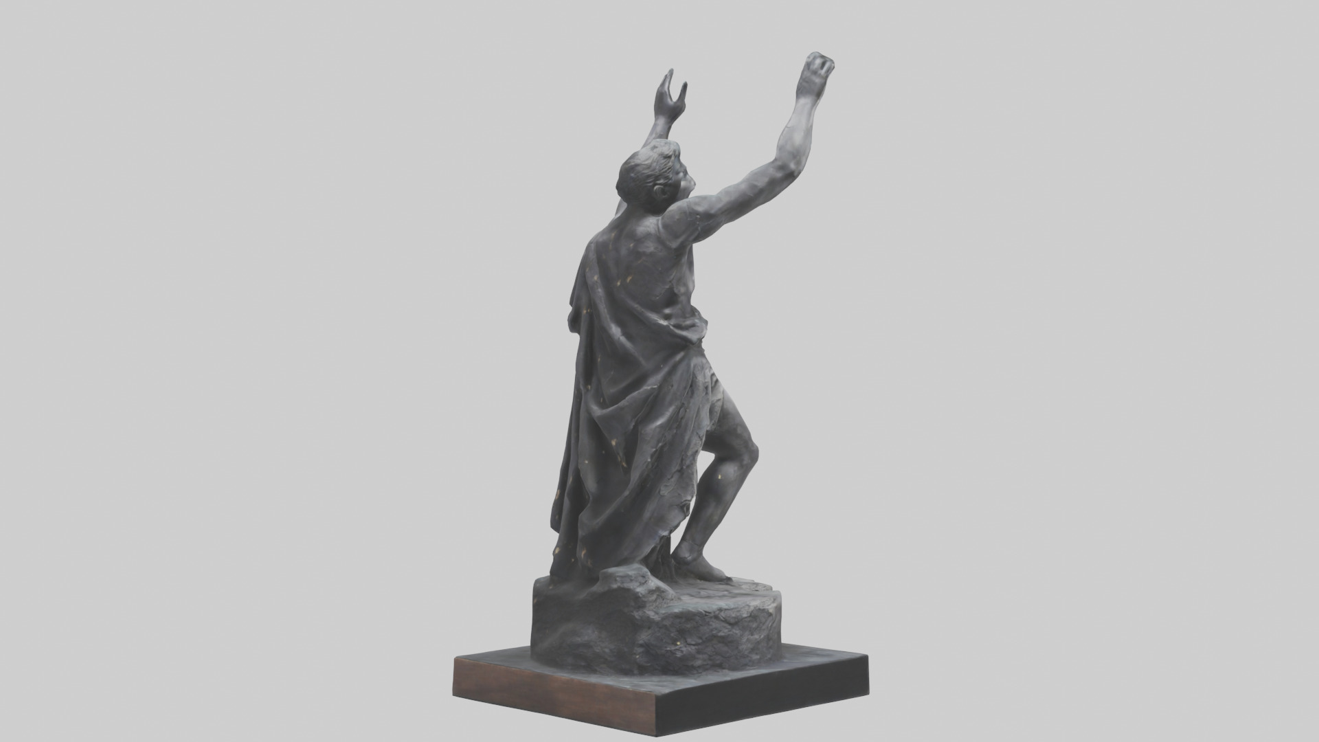 Breaking Through Darkness statue model 3D model_2