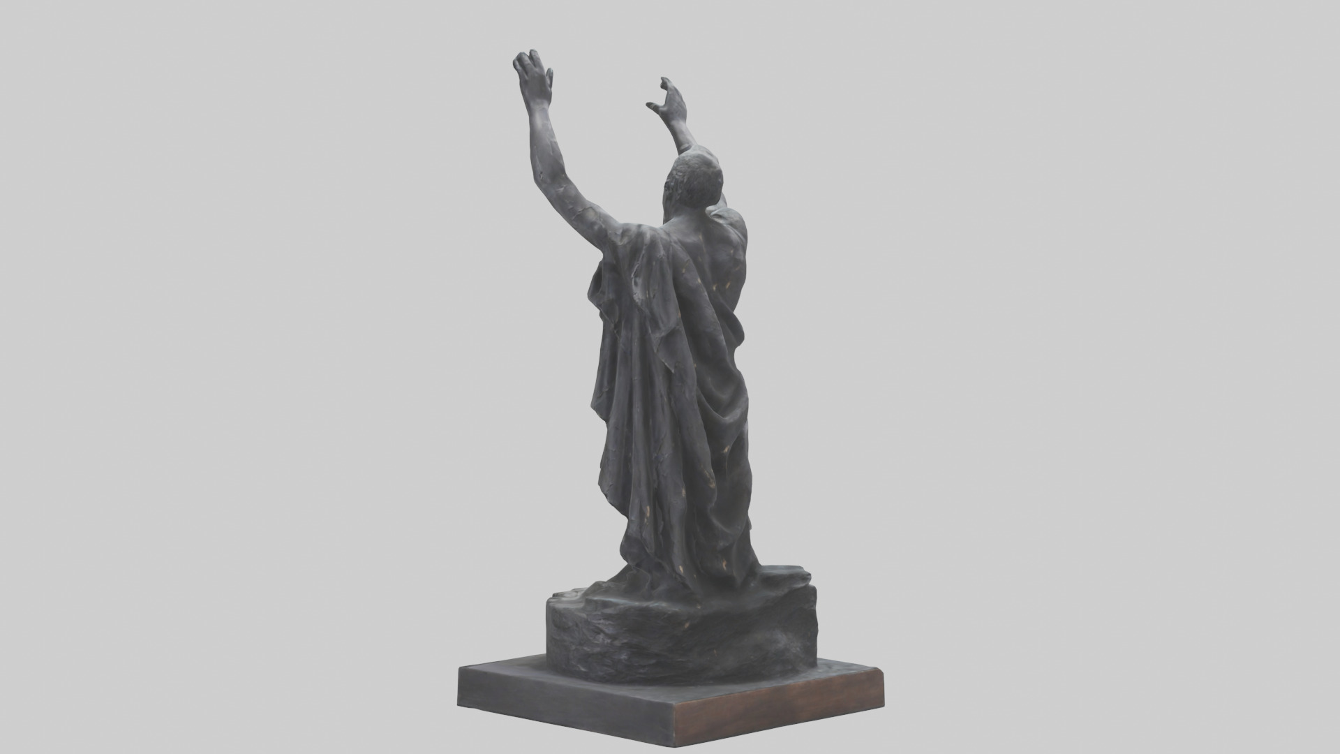 Breaking Through Darkness statue model 3D model_1