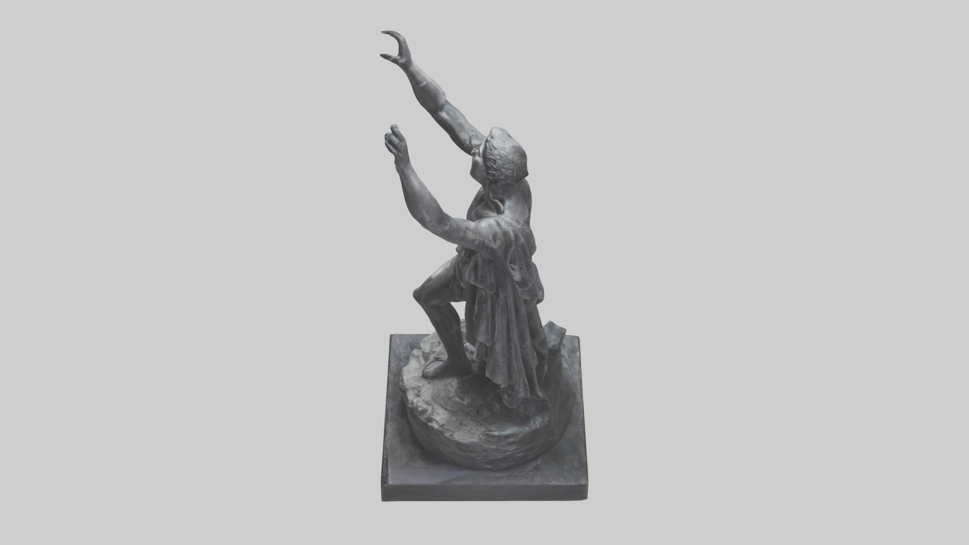 Breaking Through Darkness statue model 3D model_17