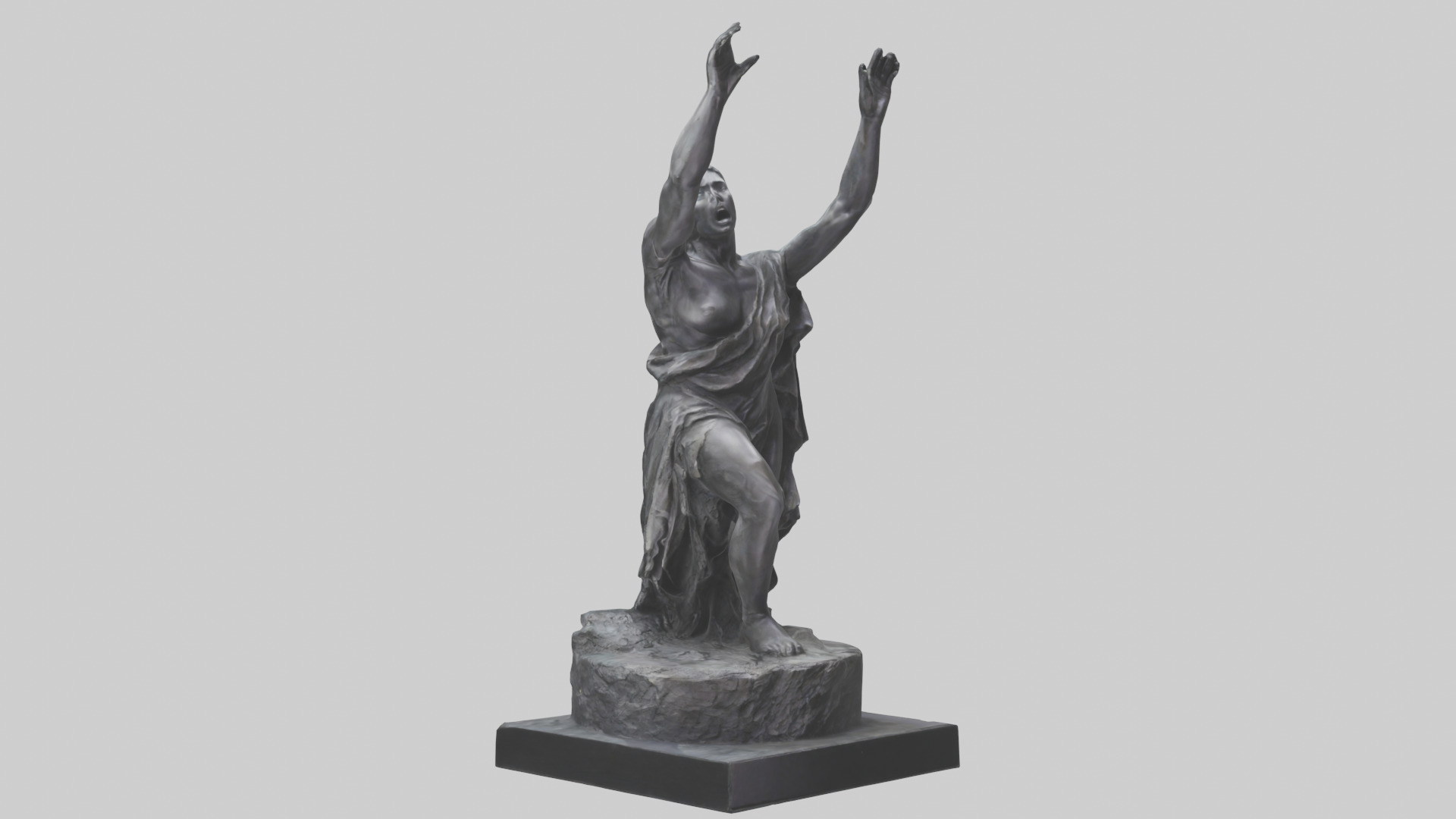 Breaking Through Darkness statue model 3D model_11