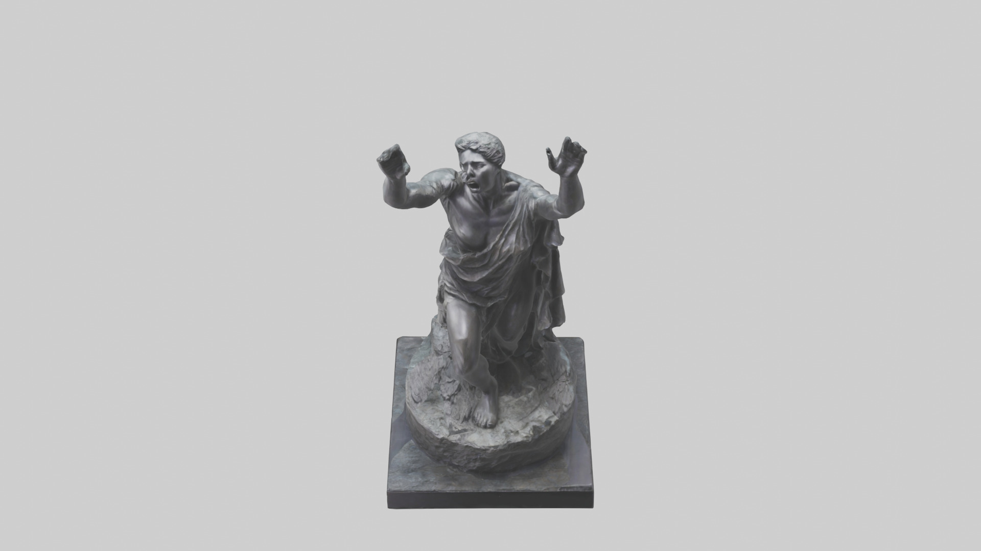 Breaking Through Darkness statue model 3D model_16