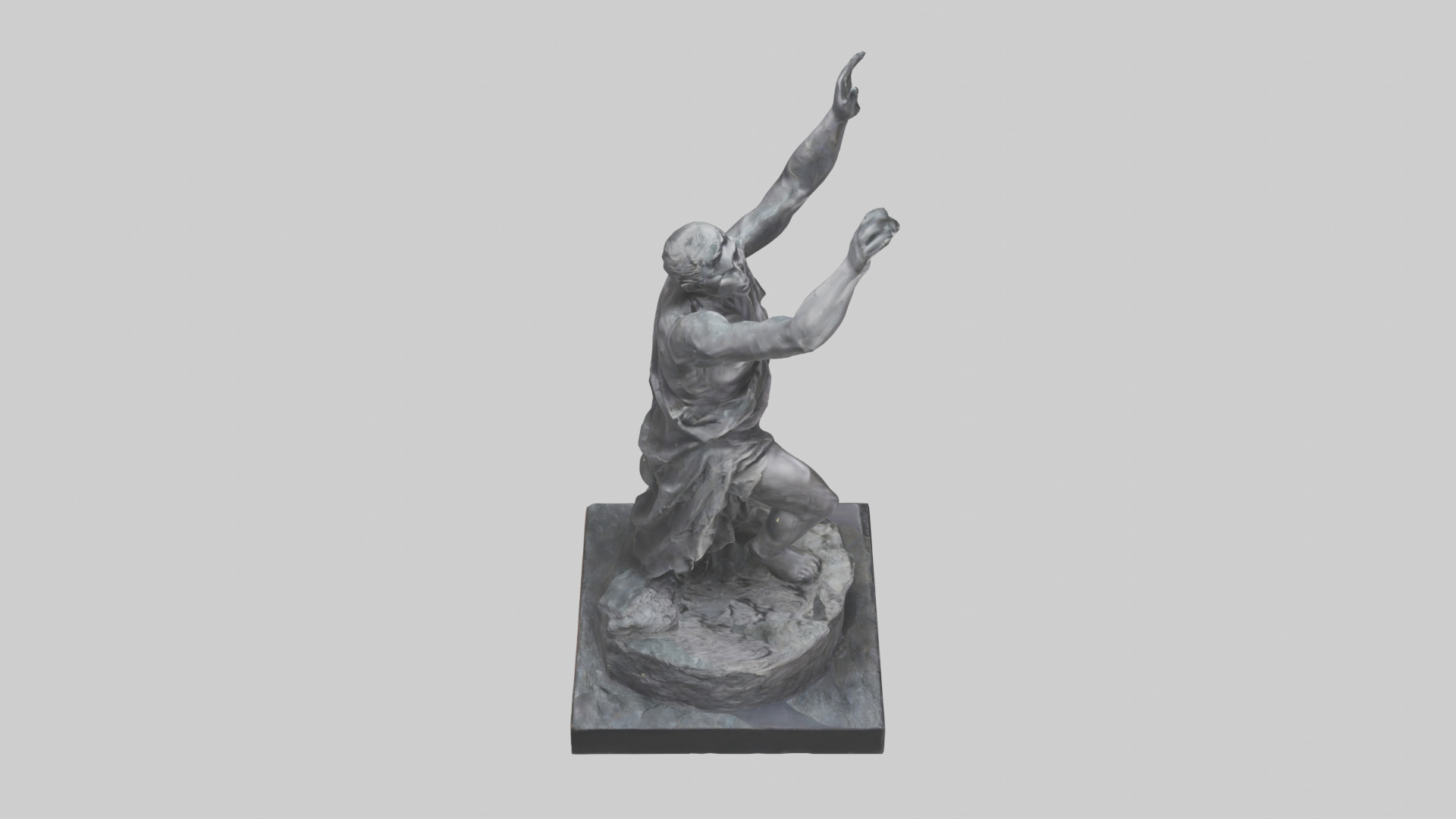 Breaking Through Darkness statue model 3D model_18
