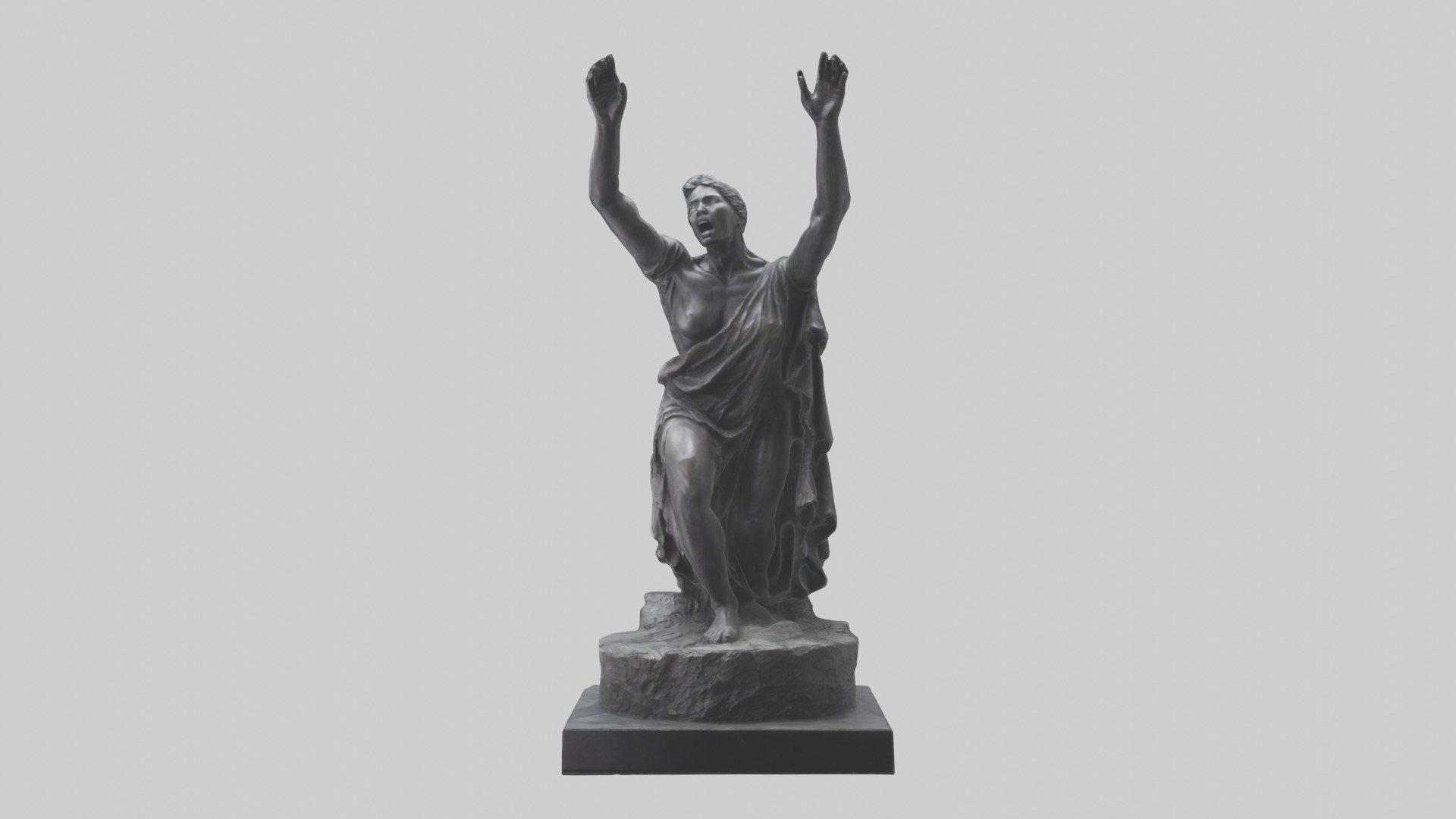 Breaking Through Darkness statue model 3D model_9