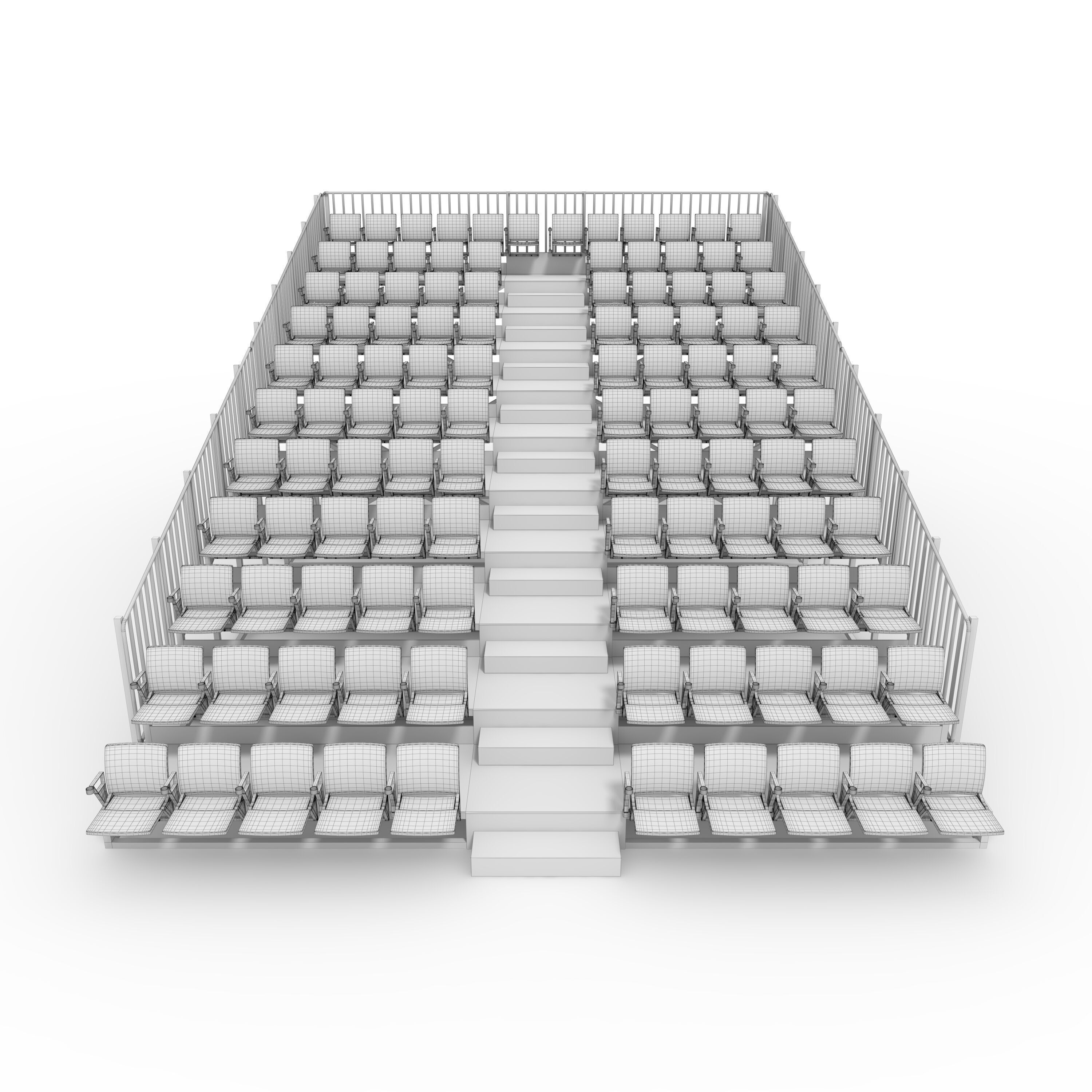 Bleachers 38 3D model_3