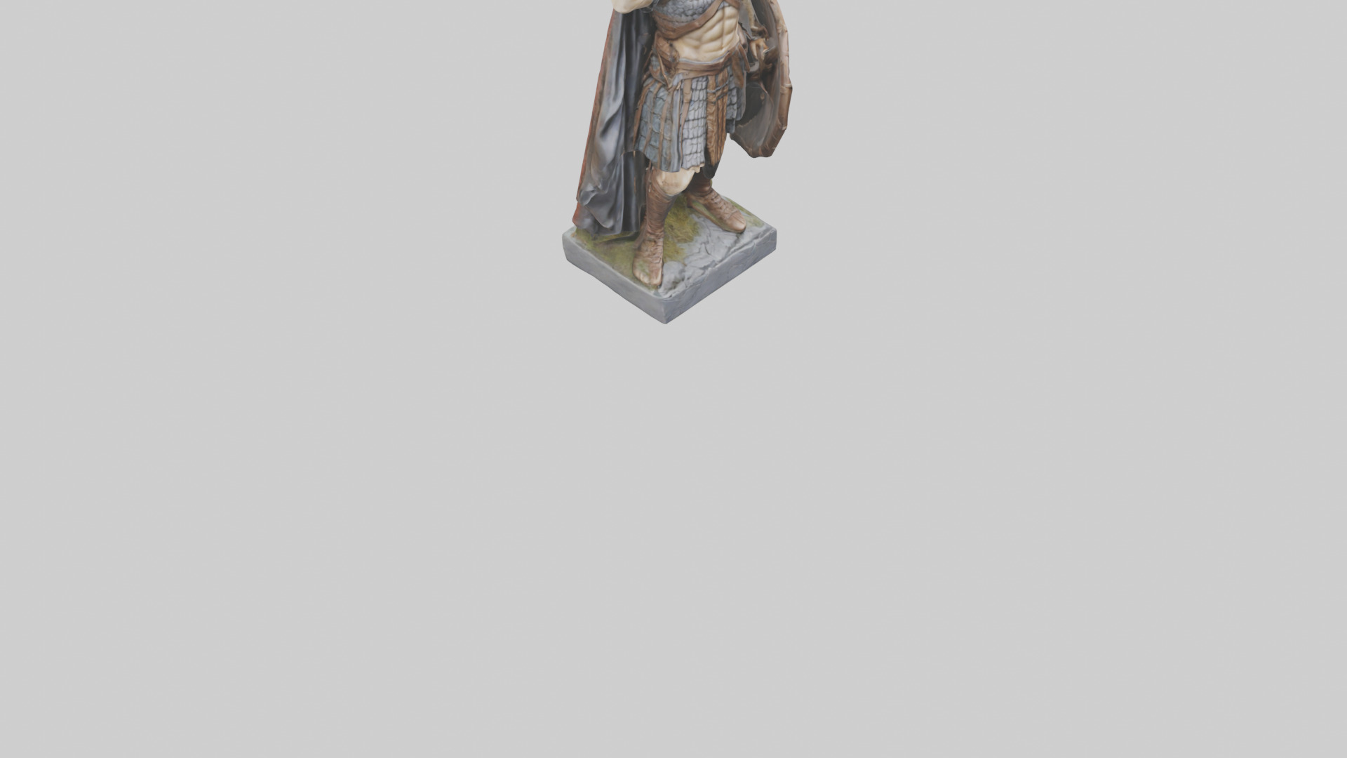 Braveheart Warrior Statue model 3D model_6