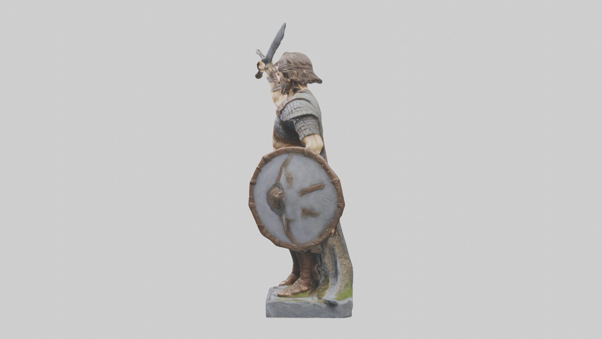 Braveheart Warrior Statue model 3D model_12