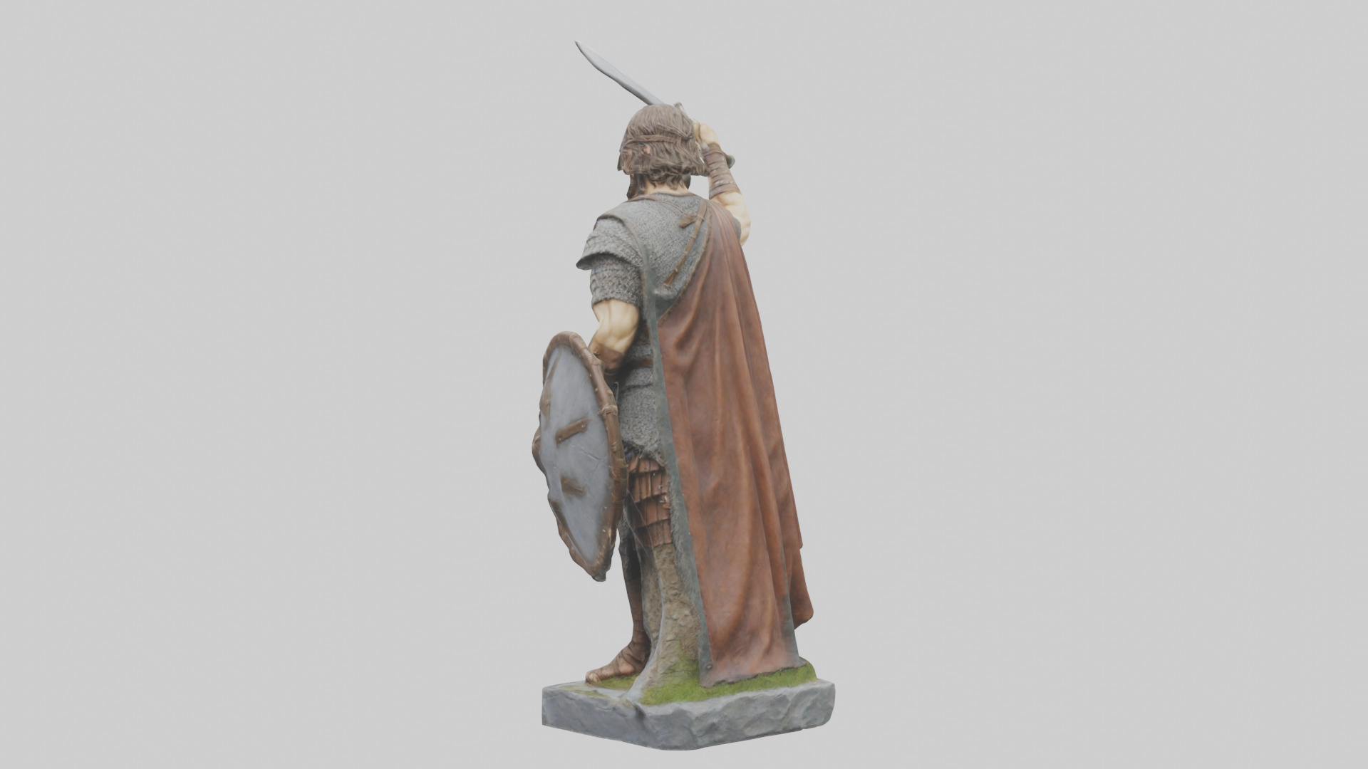 Braveheart Warrior Statue model 3D model_1