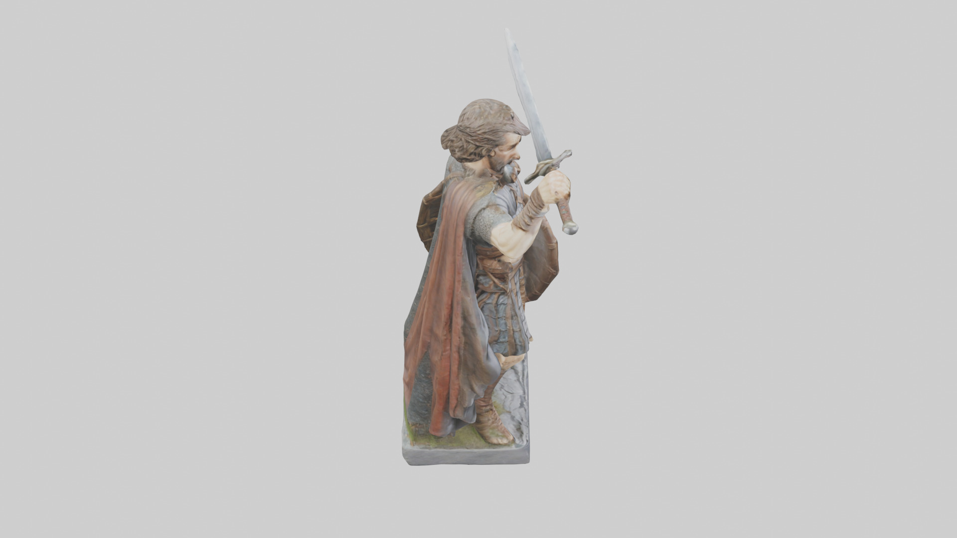 Braveheart Warrior Statue model 3D model_18