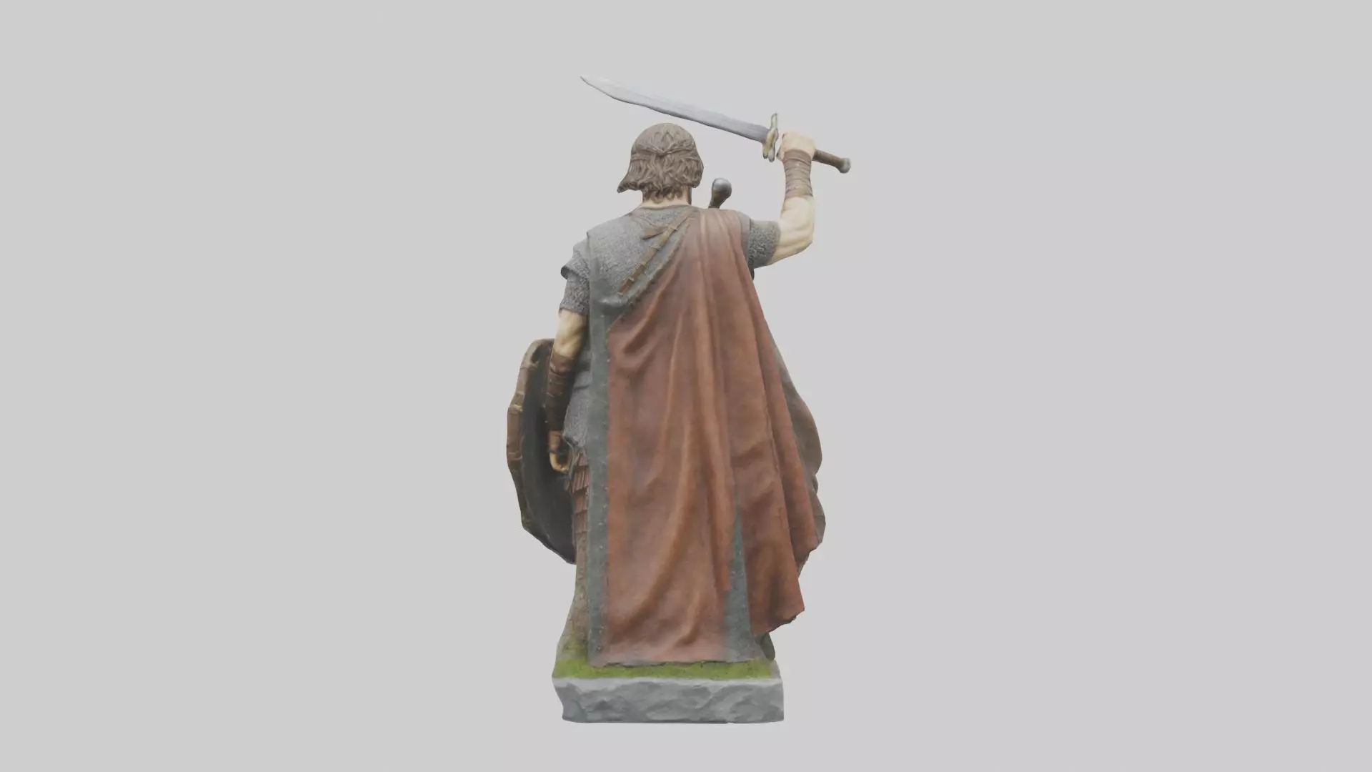Braveheart Warrior Statue model 3D model_0