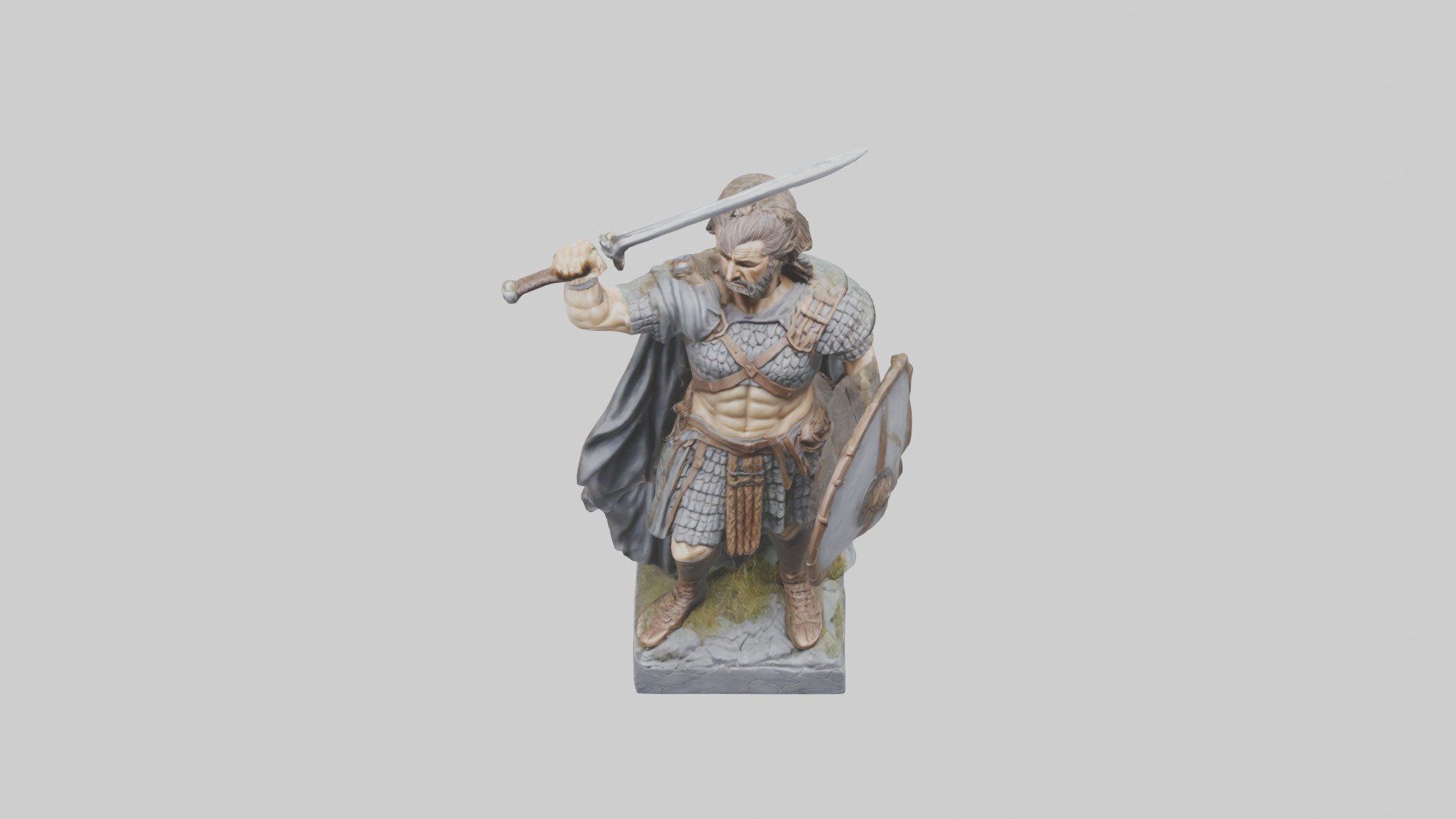 Braveheart Warrior Statue model 3D model_16