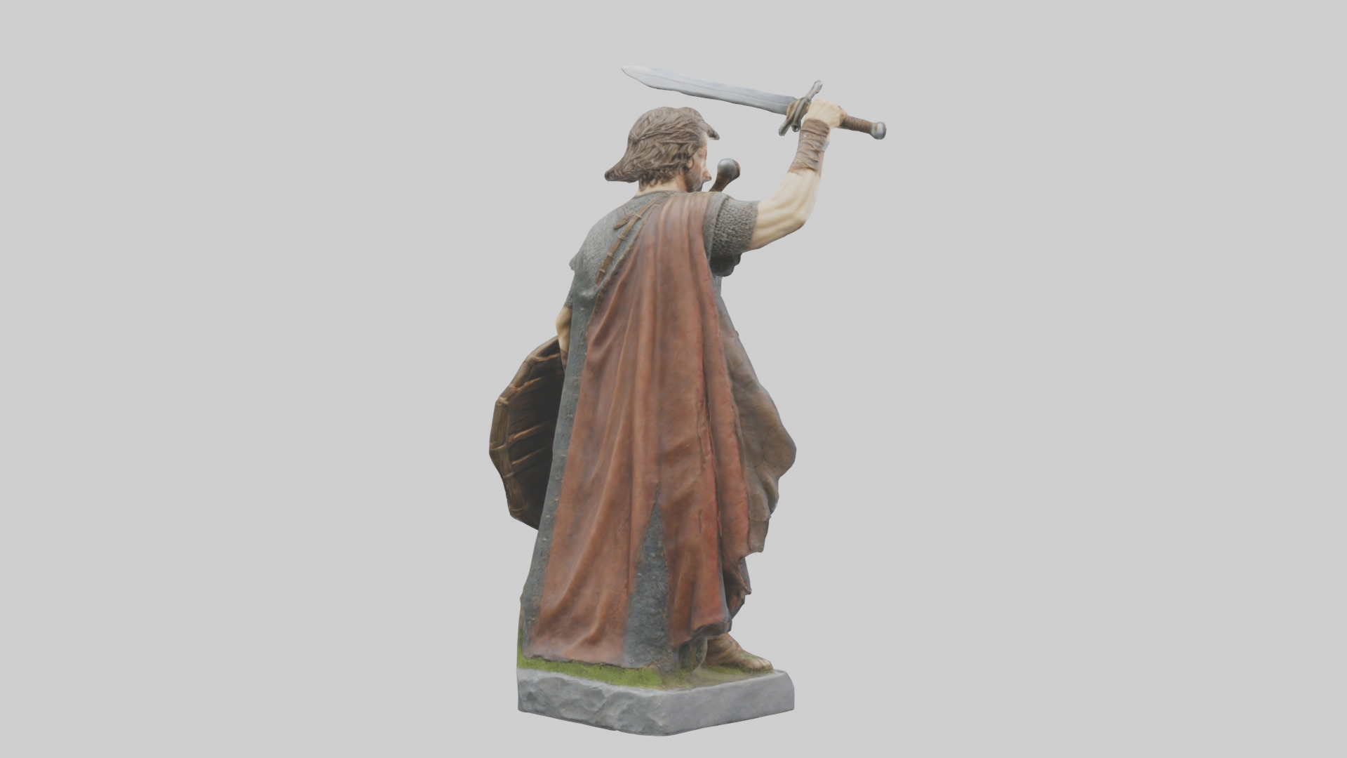 Braveheart Warrior Statue model 3D model_2