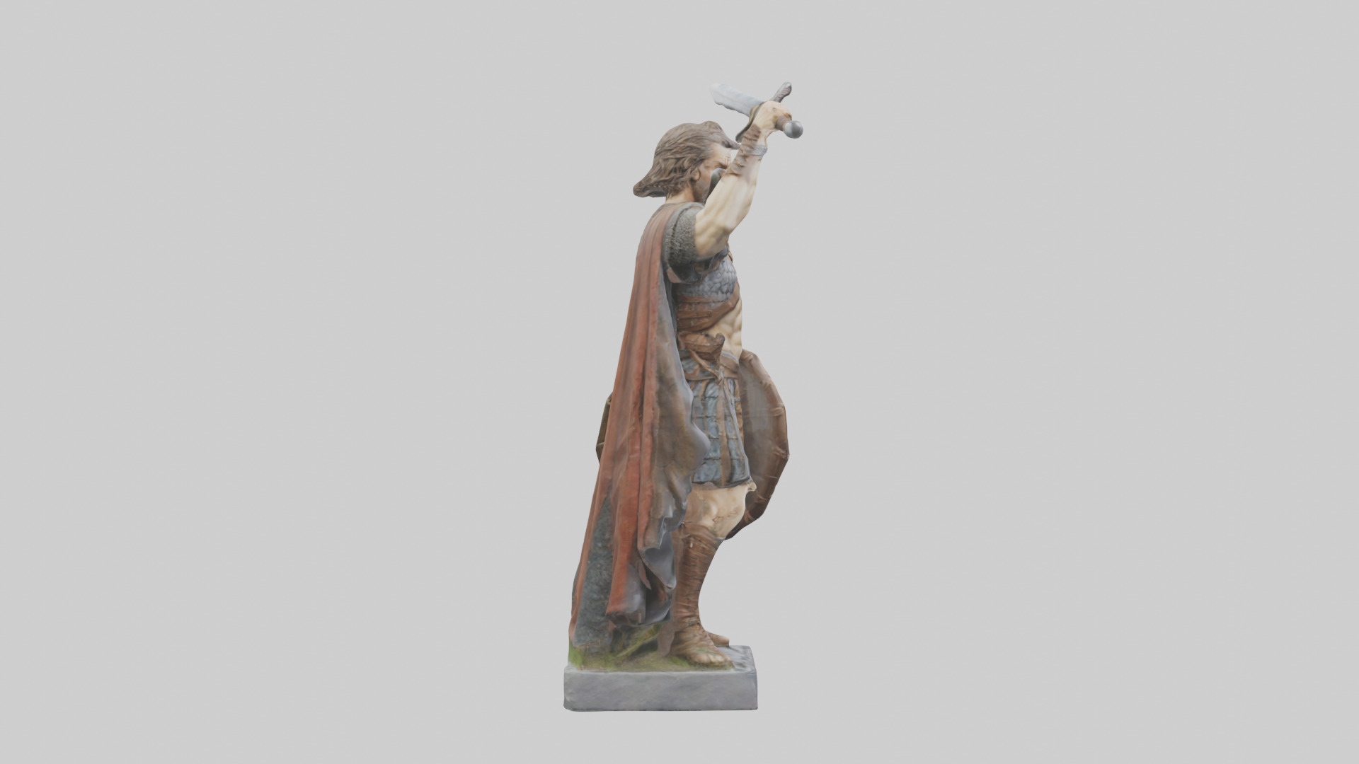 Braveheart Warrior Statue model 3D model_13