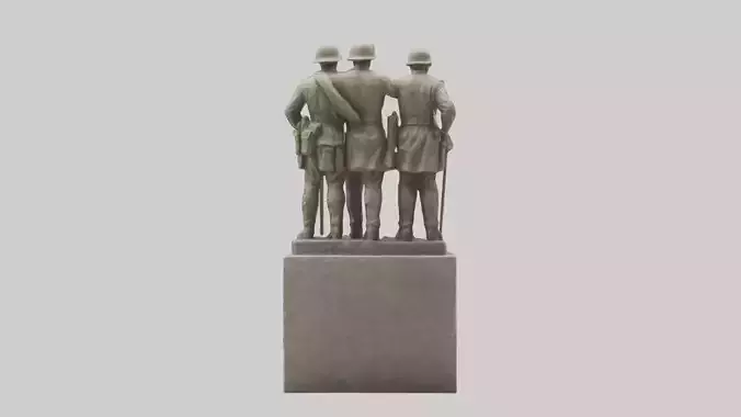 Brave Soldiers Stand Statue model
