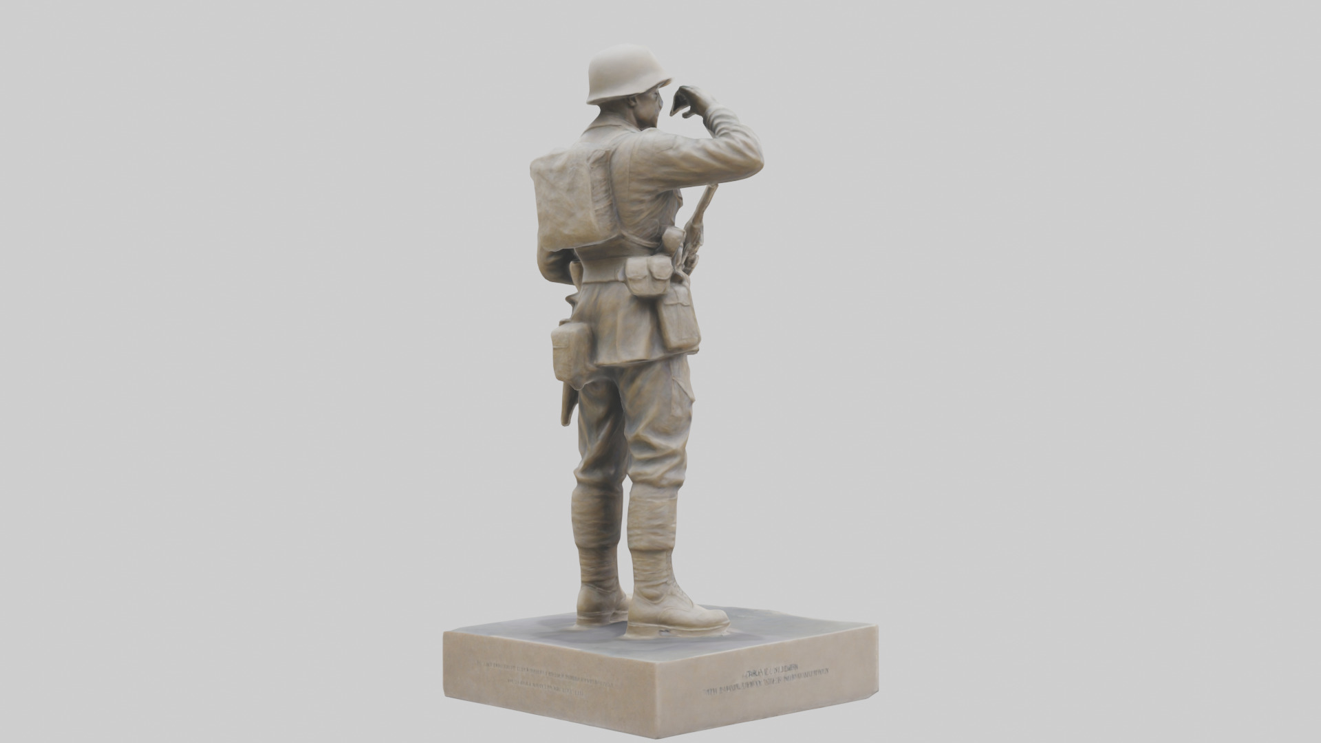 Brave Soldier Monument Sculpture model 3D model_2