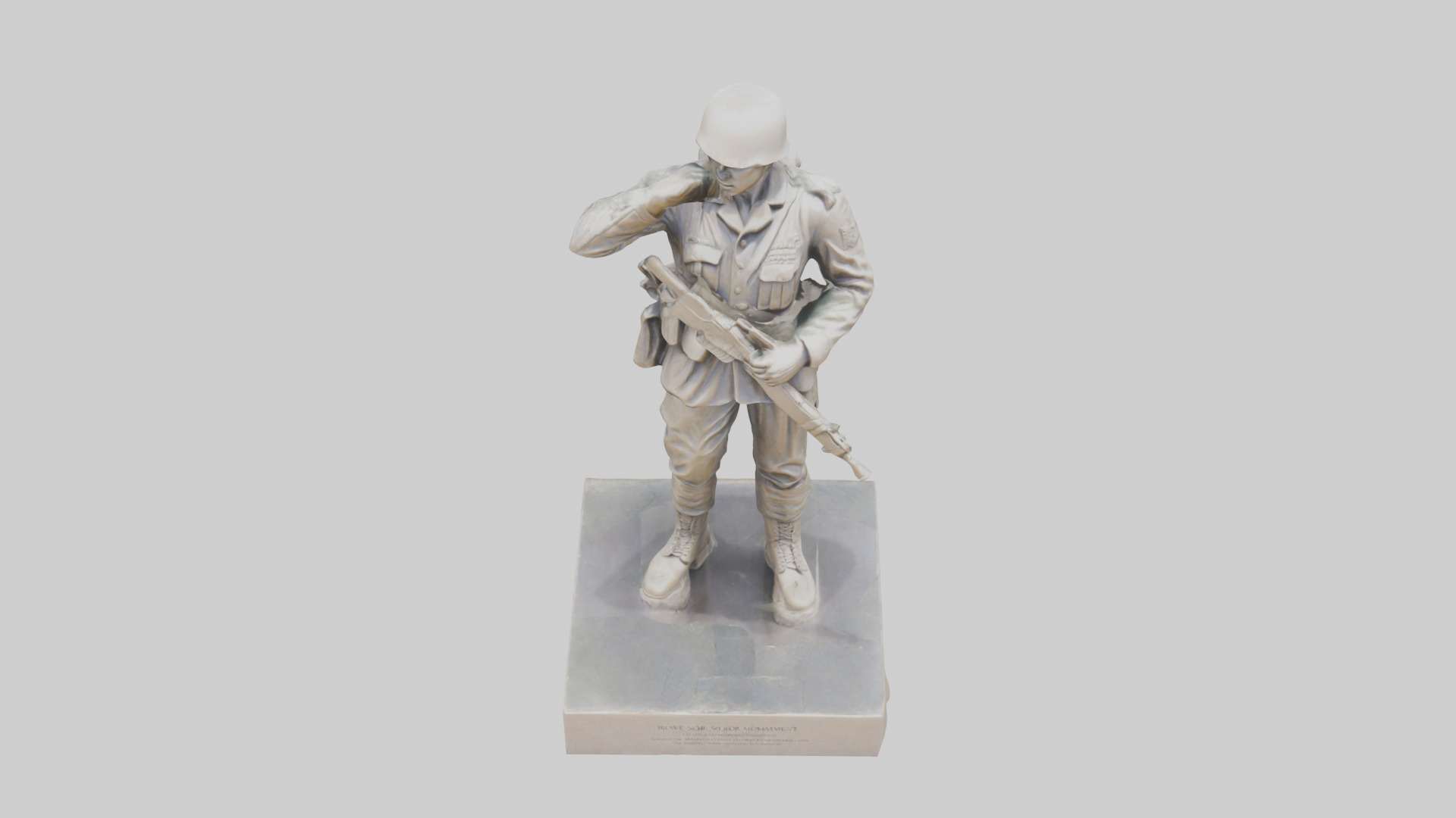 Brave Soldier Monument Sculpture model 3D model_16