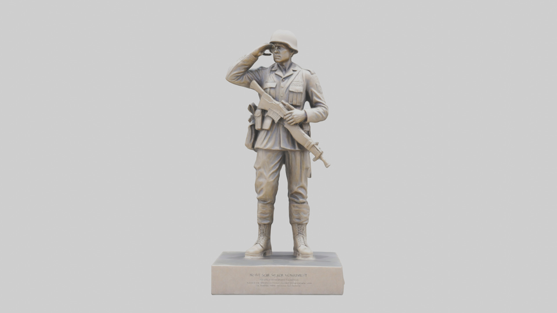 Brave Soldier Monument Sculpture model 3D model_9