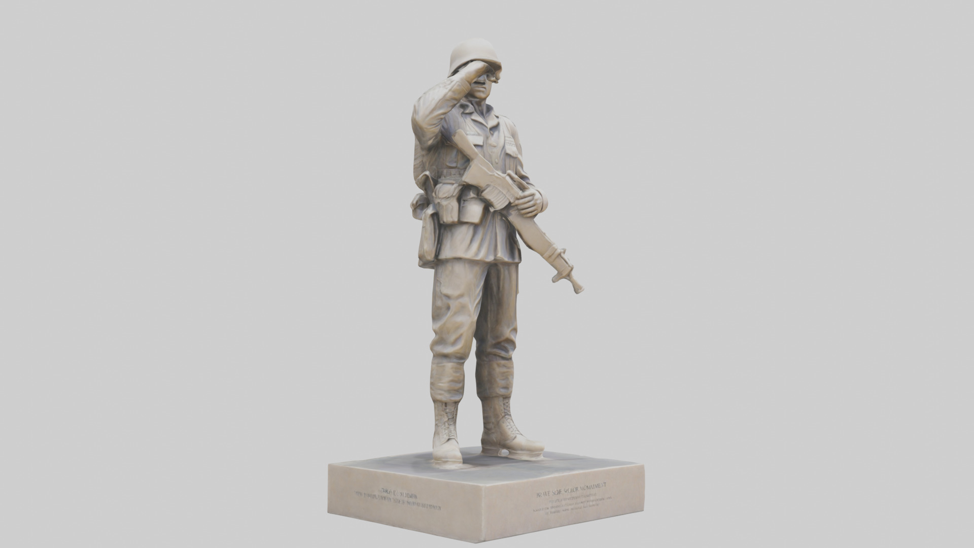 Brave Soldier Monument Sculpture model 3D model_11