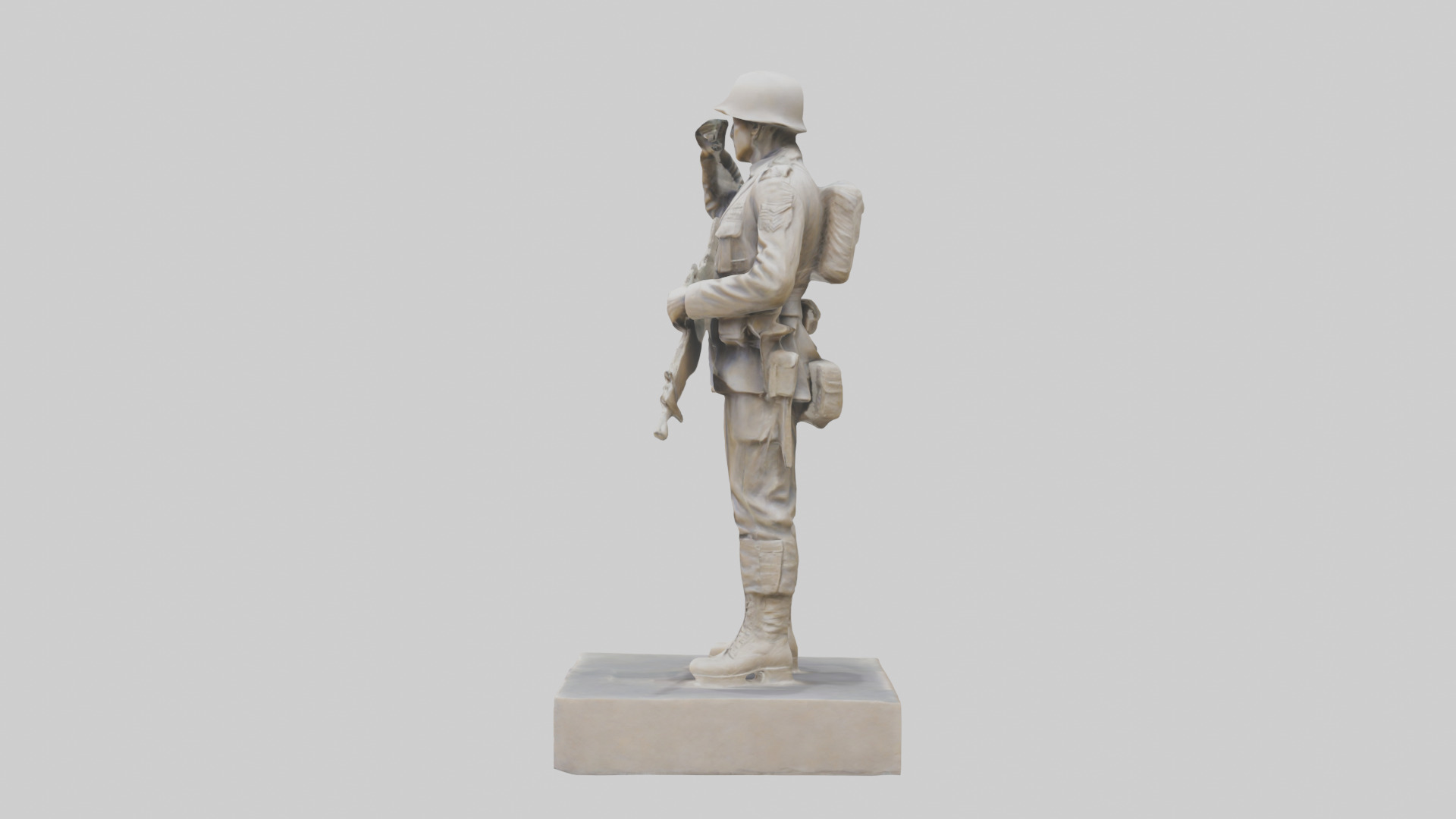 Brave Soldier Monument Sculpture model 3D model_12