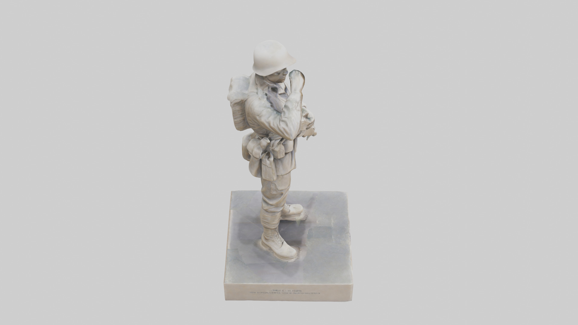 Brave Soldier Monument Sculpture model 3D model_18