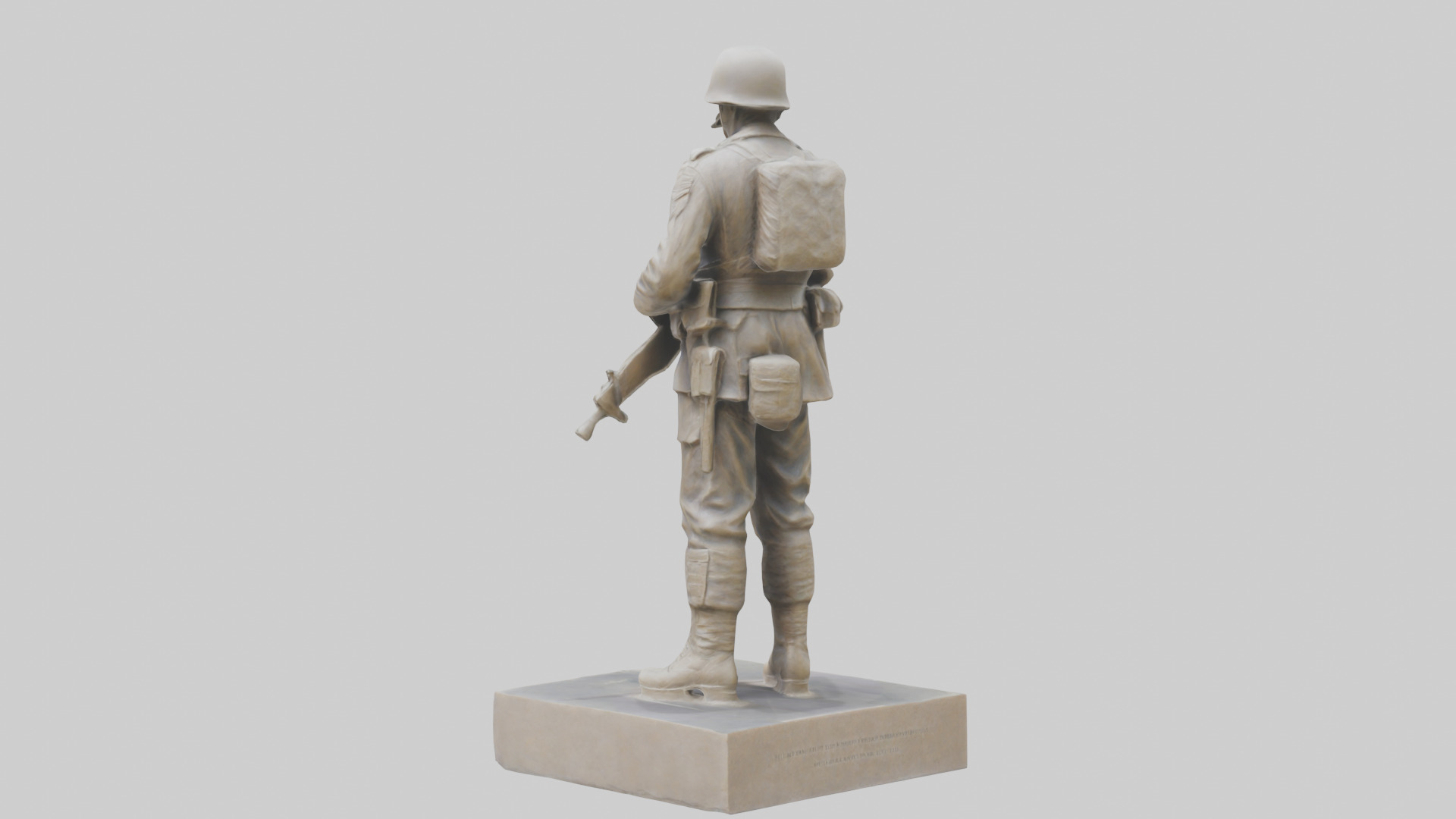 Brave Soldier Monument Sculpture model 3D model_1