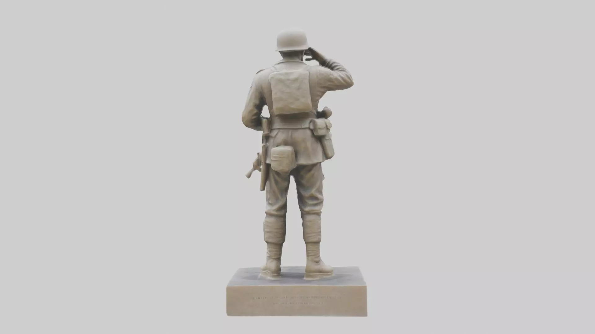Brave Soldier Monument Sculpture model 3D model_0
