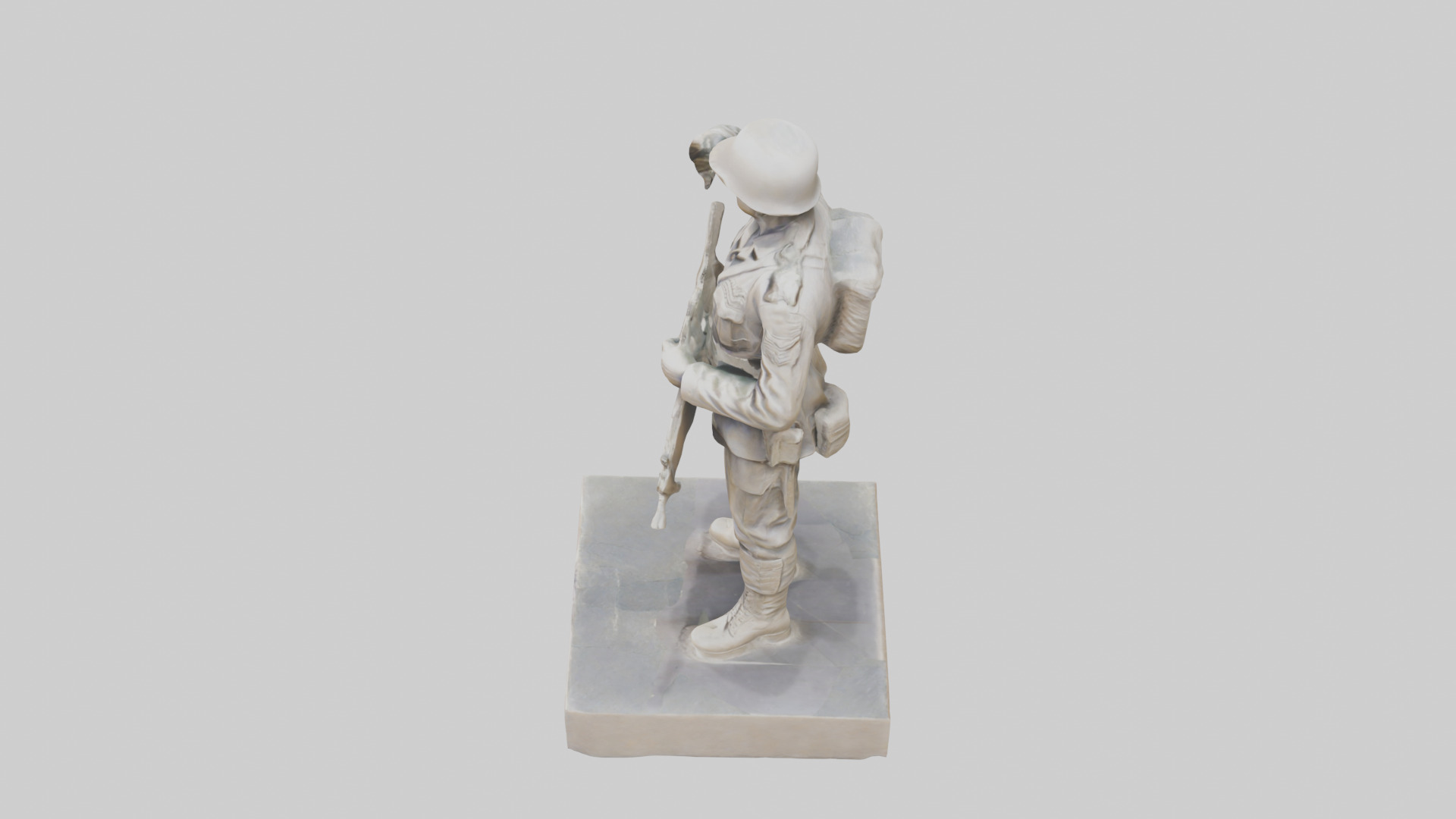 Brave Soldier Monument Sculpture model 3D model_17