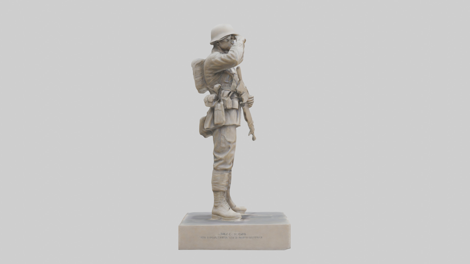 Brave Soldier Monument Sculpture model 3D model_13