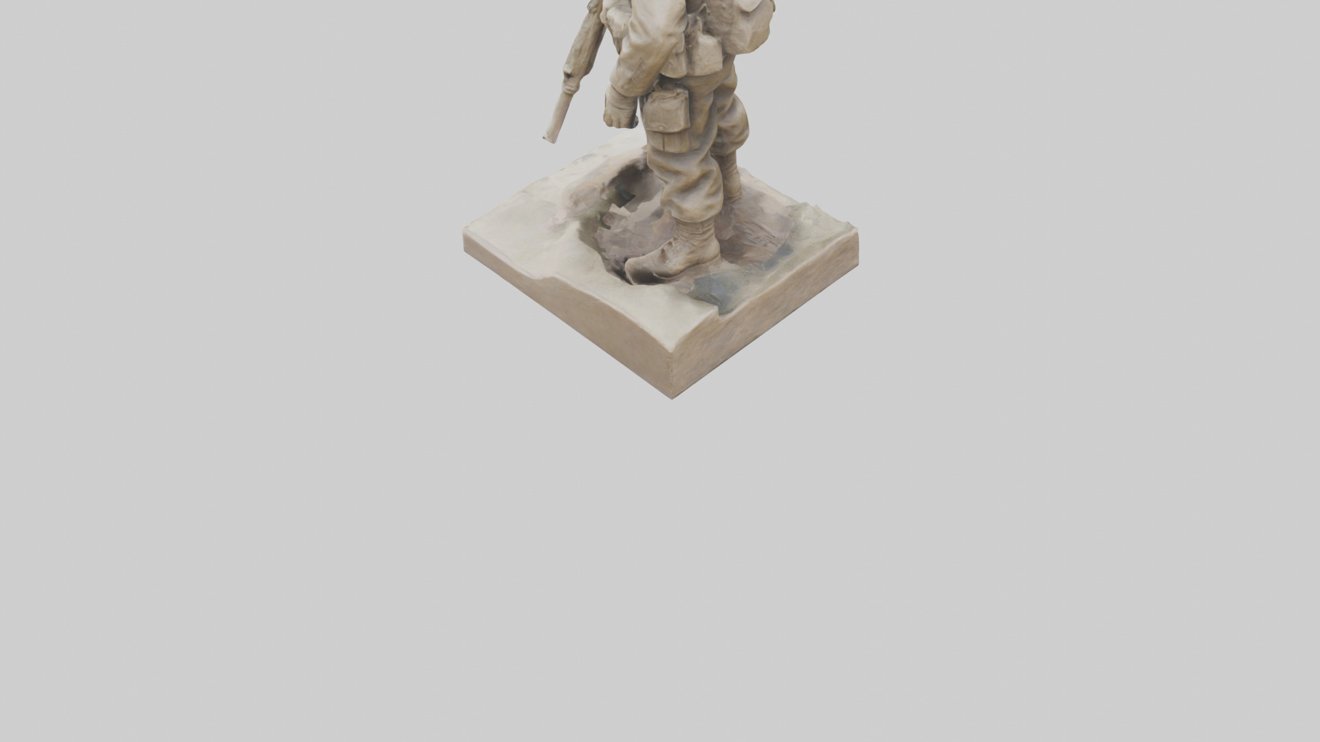 Brave Soldier at War Sculpture model 3D model_3