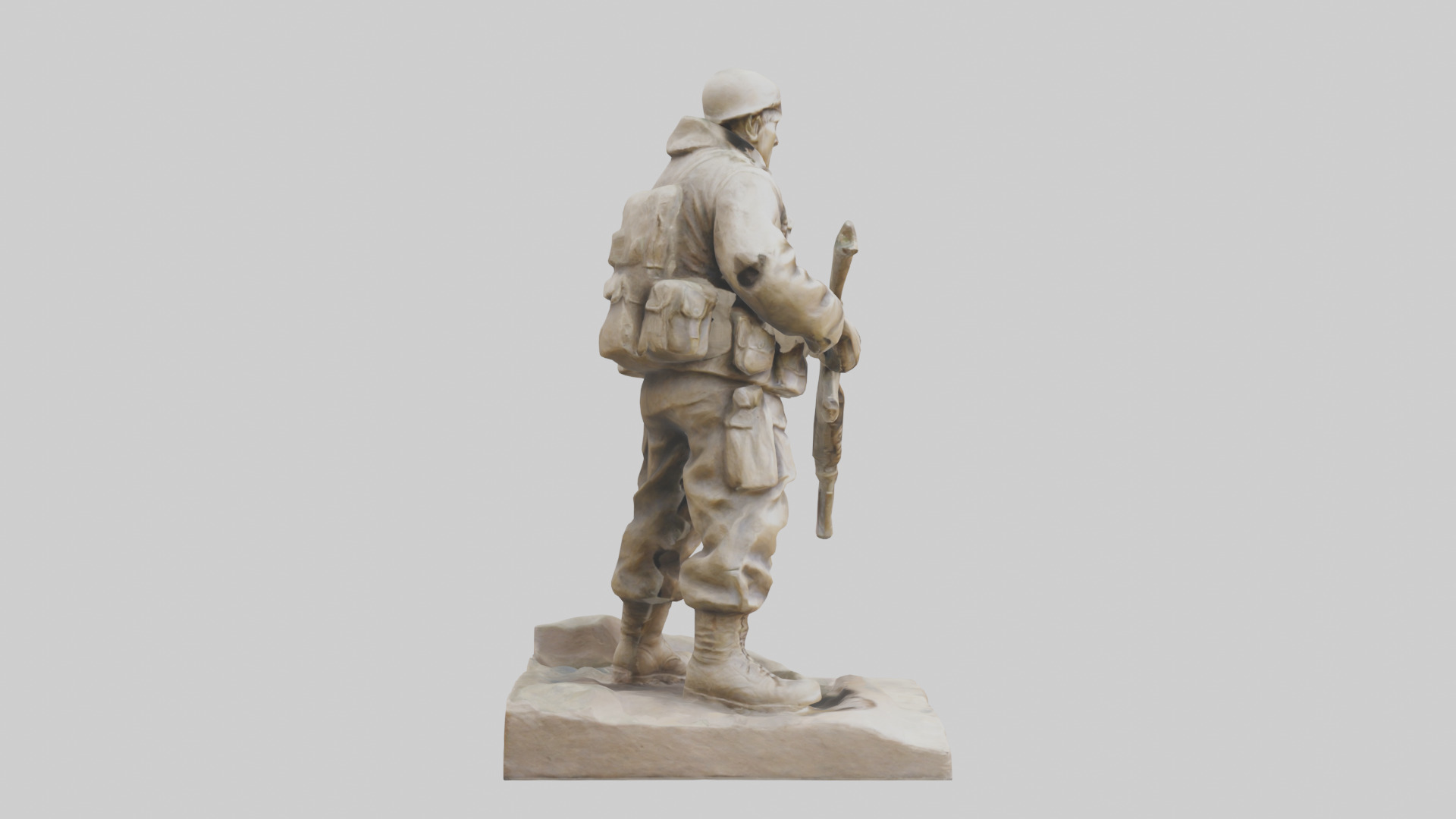 Brave Soldier at War Sculpture model 3D model_13