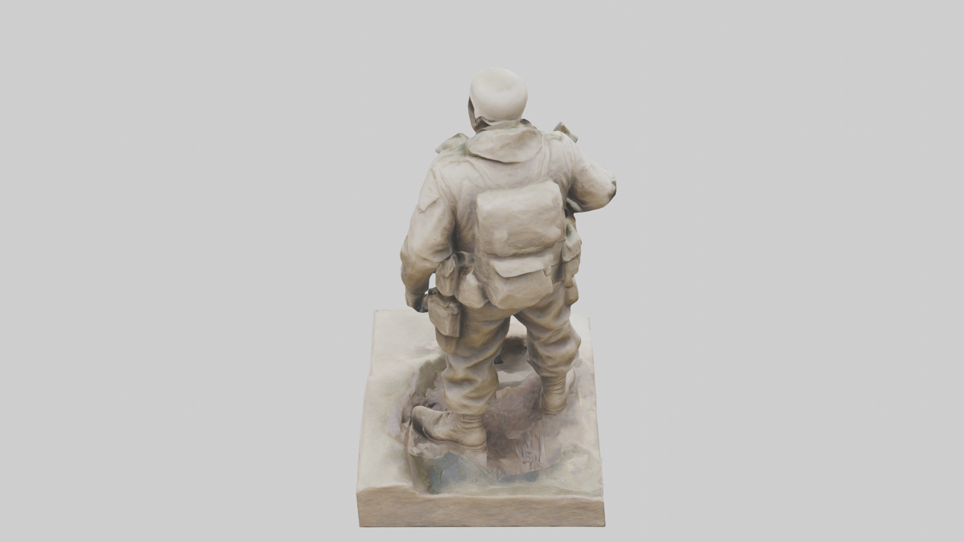 Brave Soldier at War Sculpture model 3D model_15