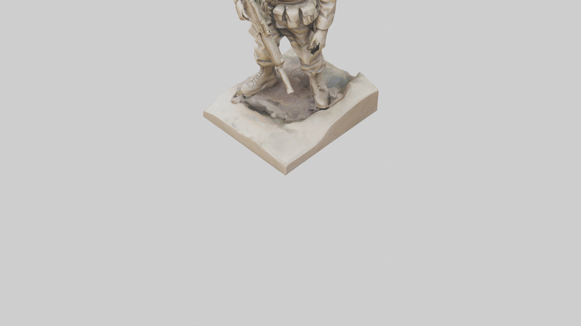Brave Soldier at War Sculpture model 3D model_5