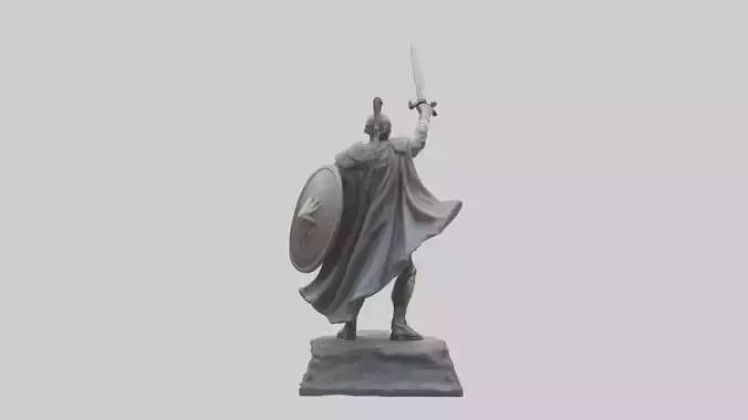 Brave and Strong Hero Statue model