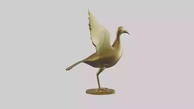 Brass bird model