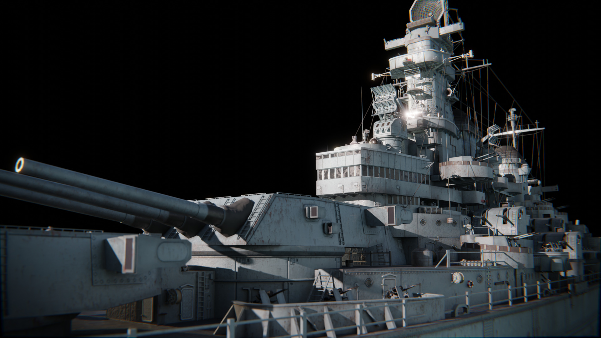 USS Iowa - BB61 Low-poly 3D model_3