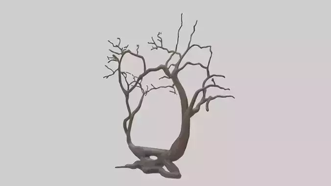 Branch Reaching Sculpture model Low-poly 3D model