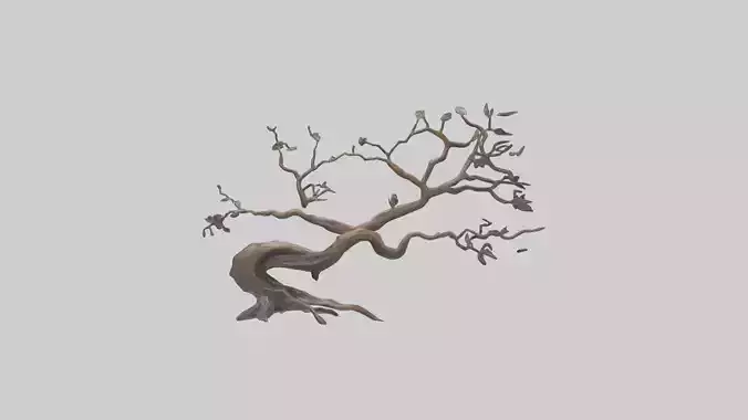 Branch Flowing in the Wind Sculpture model