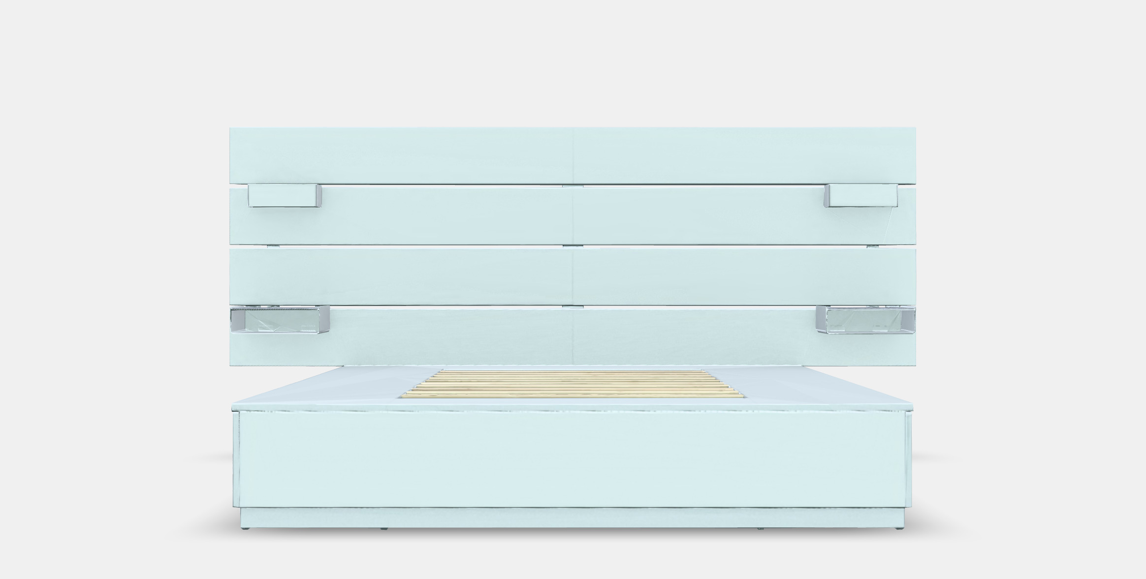 NORDLI Bed frame w storage and headboard 1 Low-poly 3D model_11