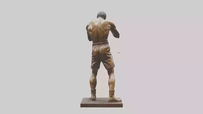 Boxer Knockout Punch statue model