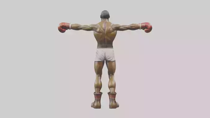 Boxer in Uppercut Pose statue model