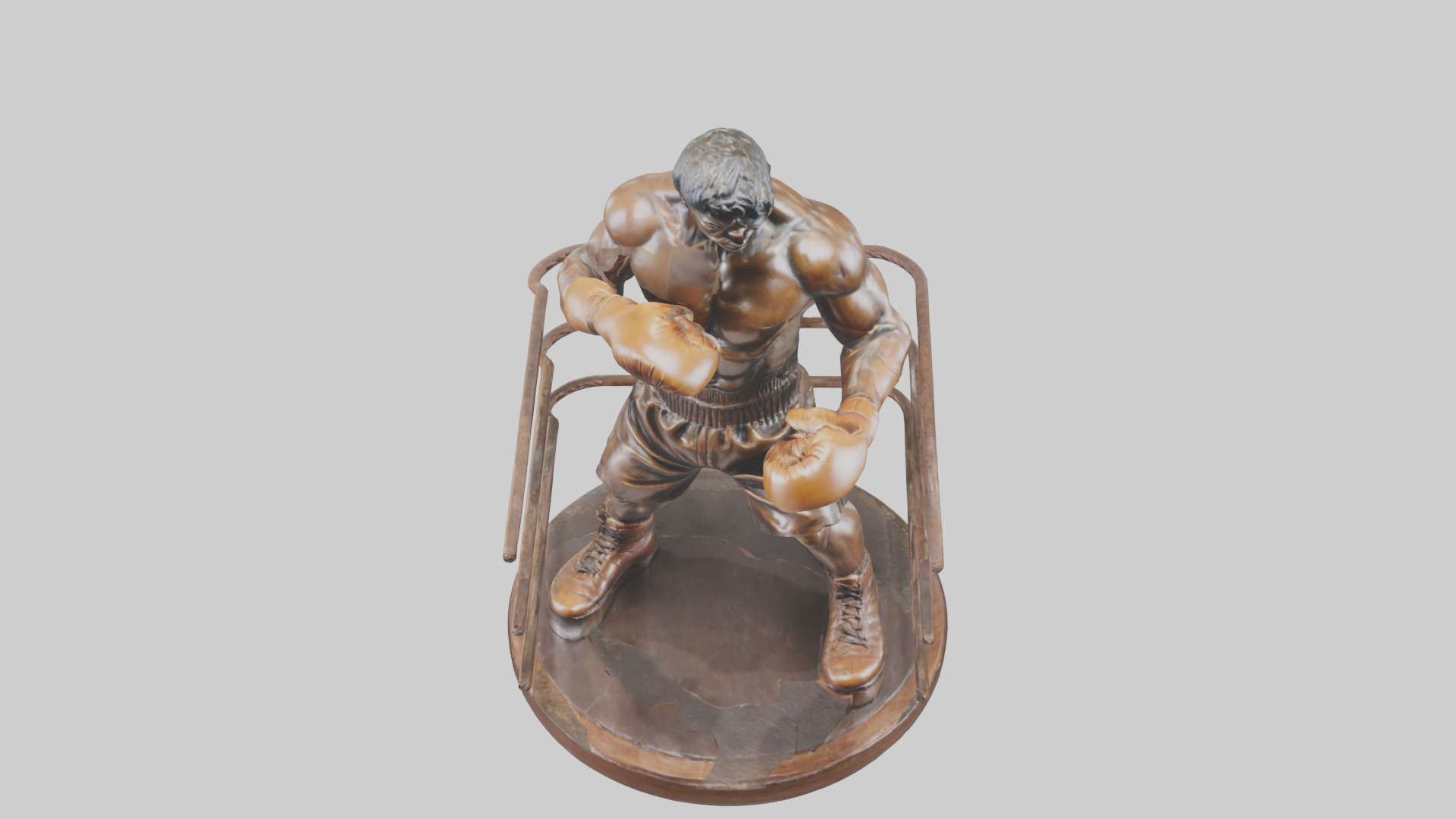 Boxer in MidRing Pose statue model 3D model_16