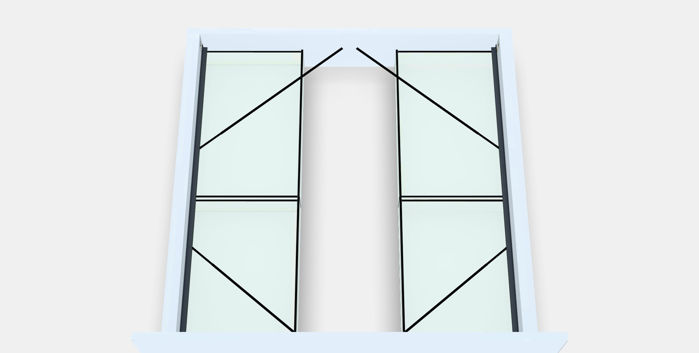 MALM Bed frame high w 4 storage boxes 13 1 Low-poly 3D model_5