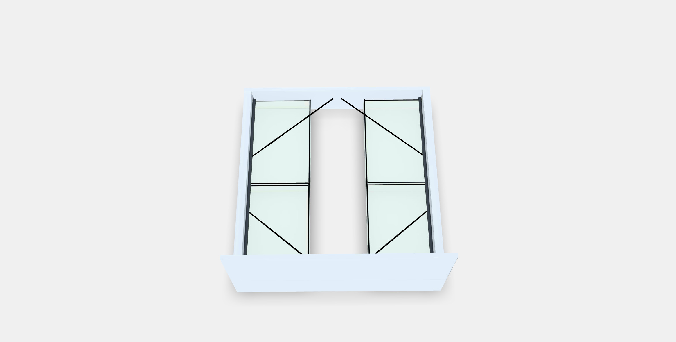 MALM Bed frame high w 4 storage boxes 13 1 Low-poly 3D model_3