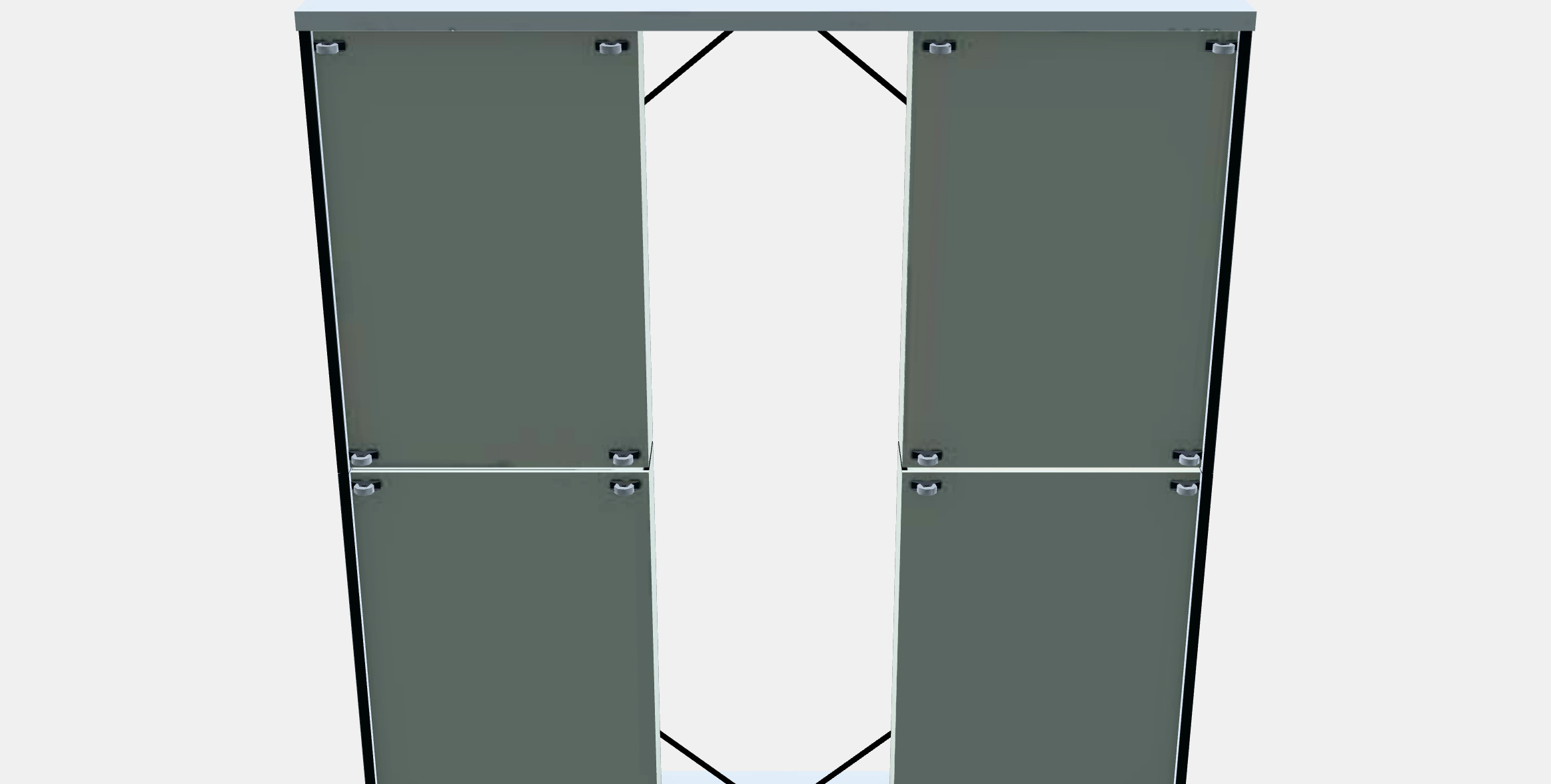MALM Bed frame high w 4 storage boxes 13 1 Low-poly 3D model_8