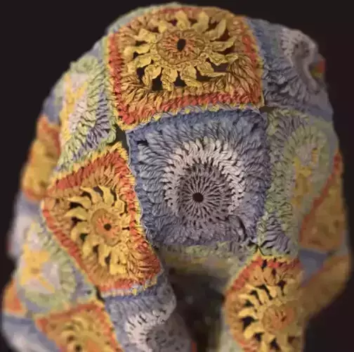 4K Sun Moon Star Crochet Texture by ModdleoddIe Texture