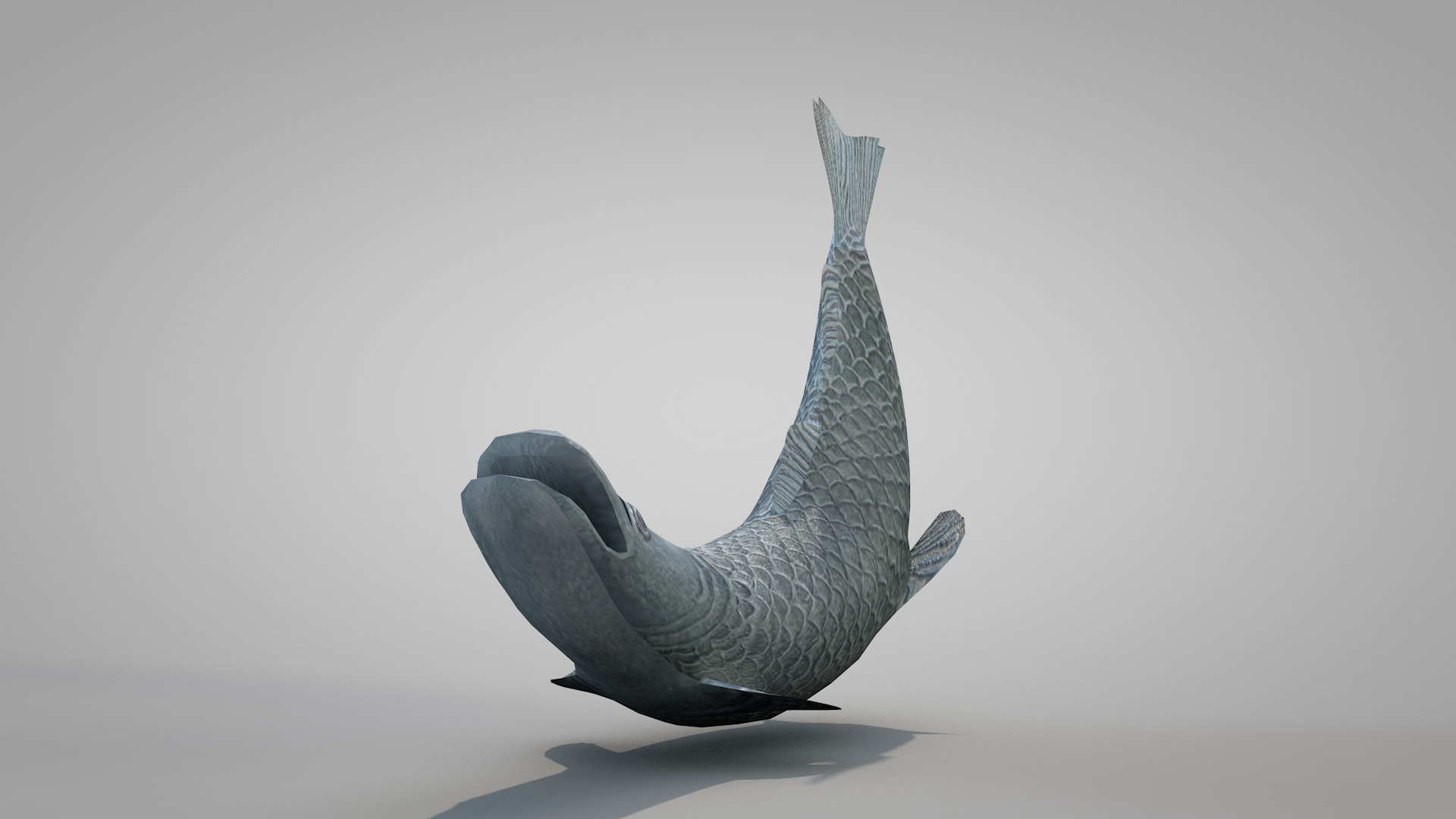 Bronze Fish Statues 3D model_8